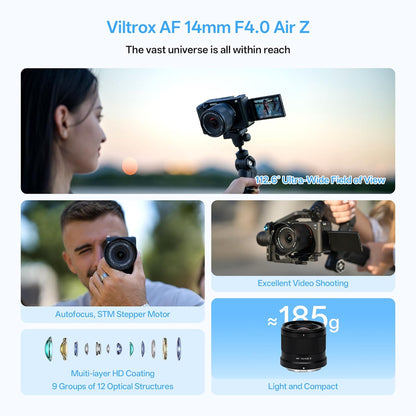 Viltrox AF 14mm f/4.0 Air Z Prime Lens for Nikon Z-Mount Full-Frame Mirrorless Cameras