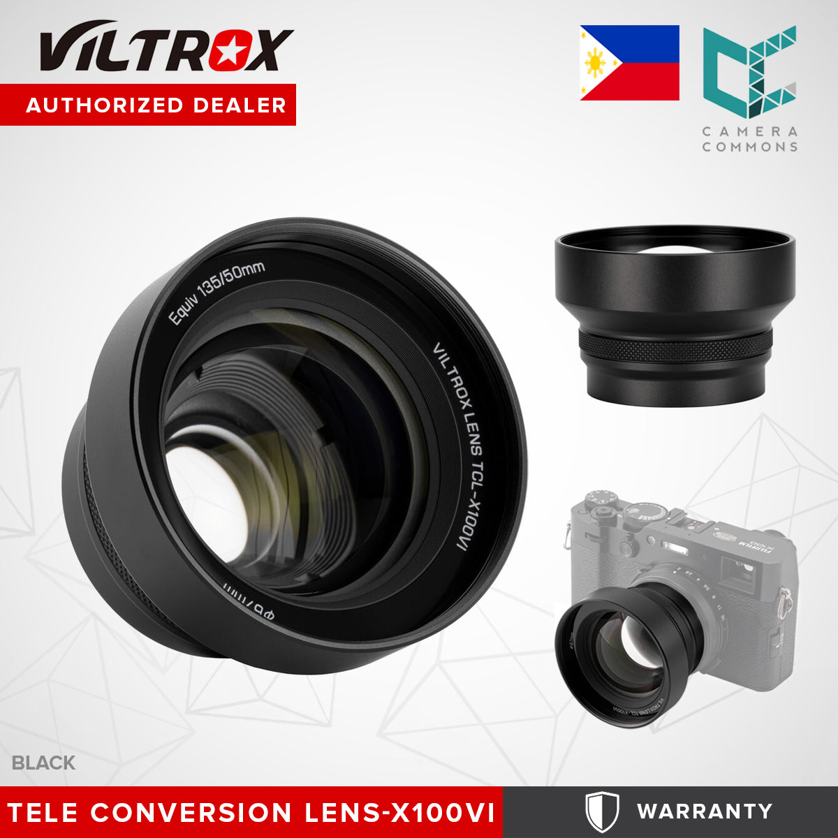 Viltrox Telephoto Conversion Lens Accessories for FUJIFILM X100 Series X100VI Cameras (TCL-X100VI)