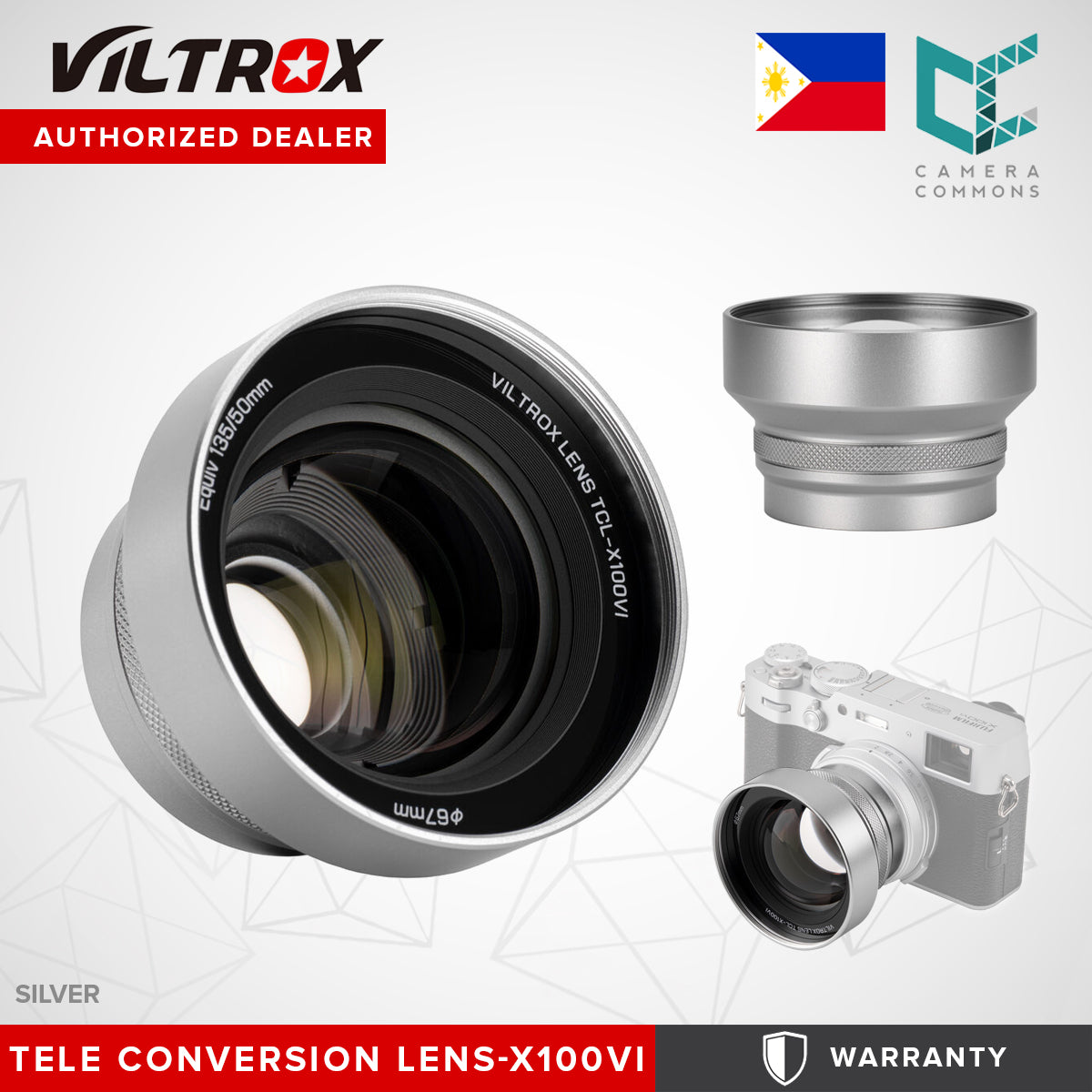 Viltrox Telephoto Conversion Lens Accessories for FUJIFILM X100 Series X100VI Cameras (TCL-X100VI)