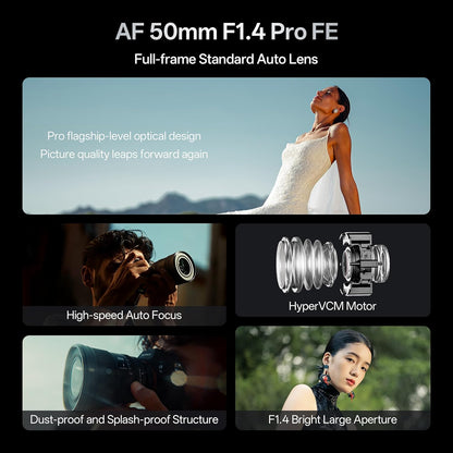 Viltrox AF 50mm f/1.4 Pro FE Prime Lens for Sony E-Mount Full-Frame Mirrorless Cameras