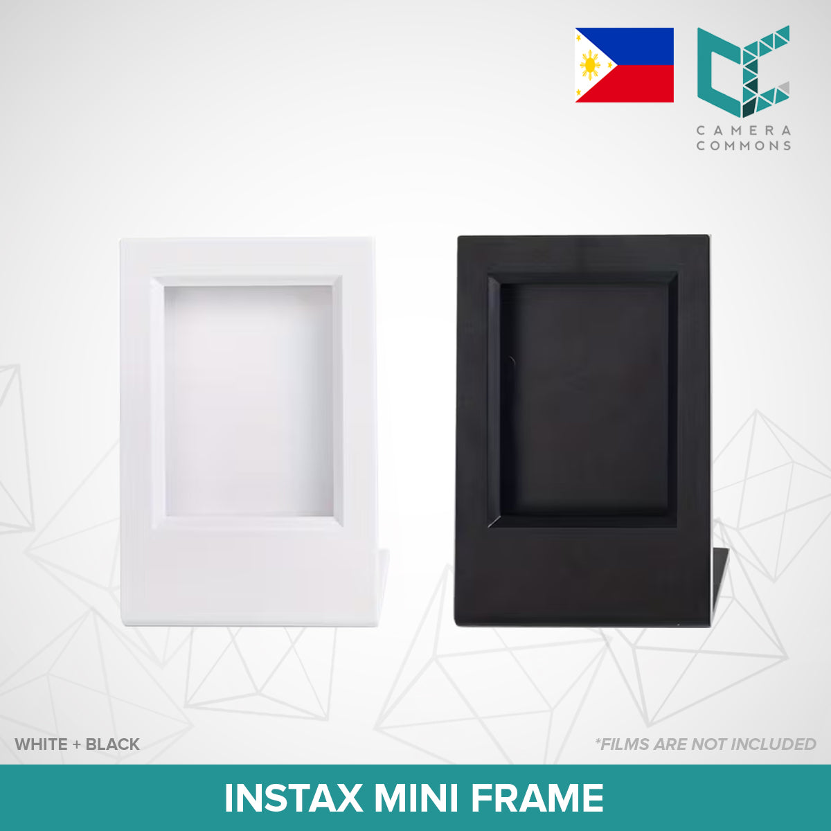 2pcs Instax Instant Mini Picture Frame Photo Stand Rose Red + Sky Blue Accessories Set