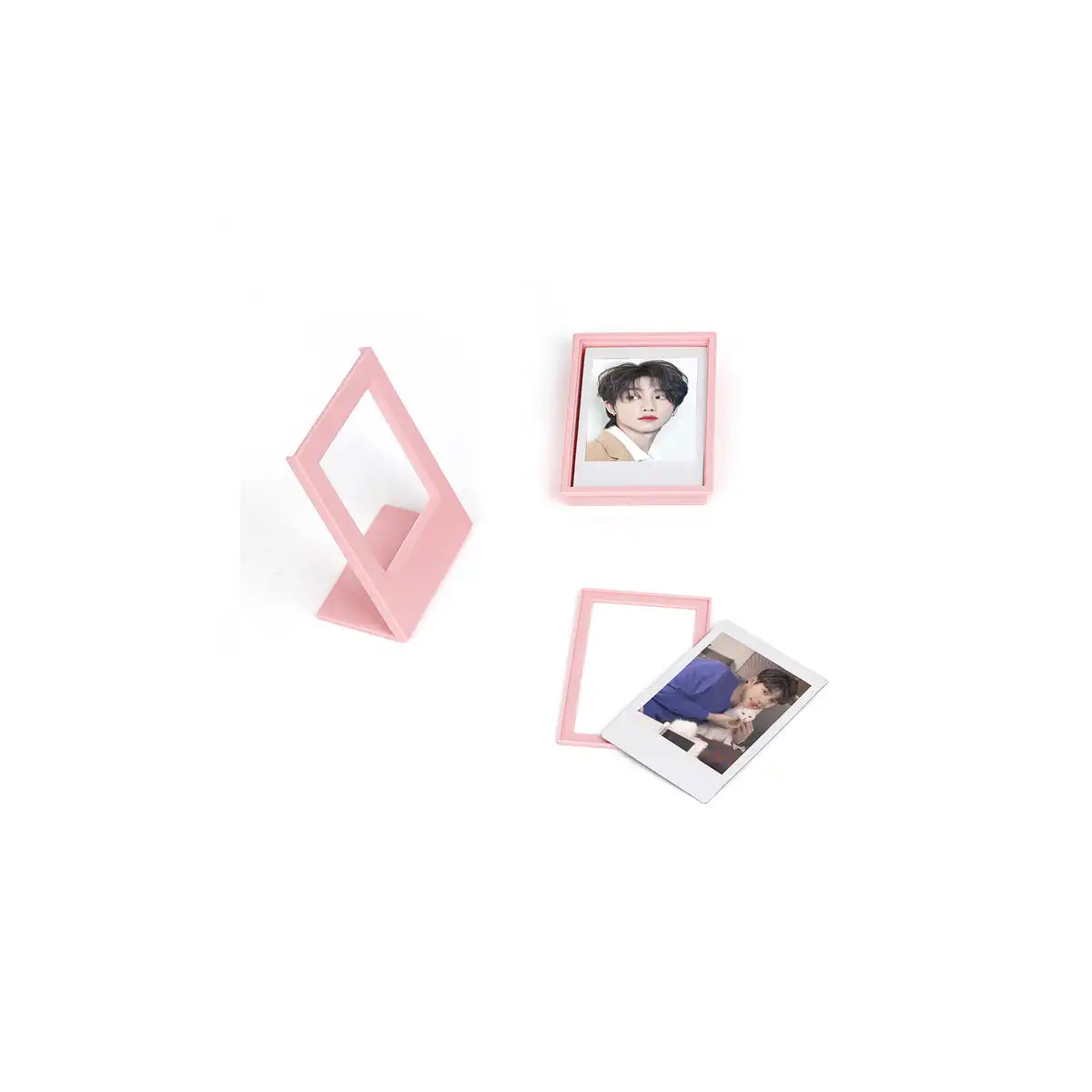 2pcs Instax Instant Mini Picture Frame Photo Stand Rose Red + Sky Blue Accessories Set