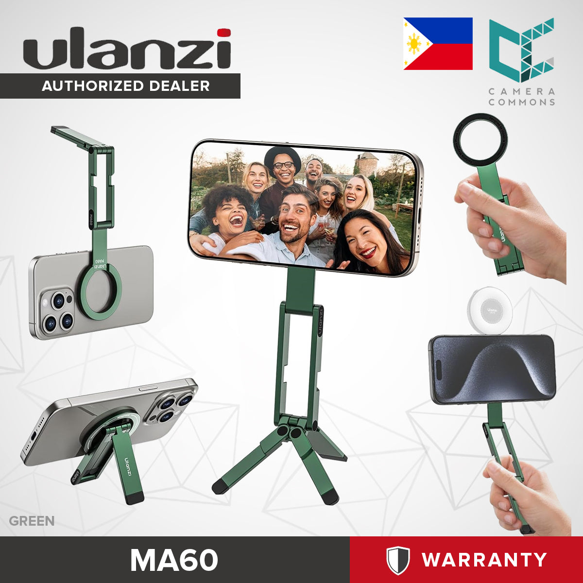 Ulanzi MA60 Magnetic Phone Mini Tripod and Stand for Smartphone Aluminium Magnet Quick Mount