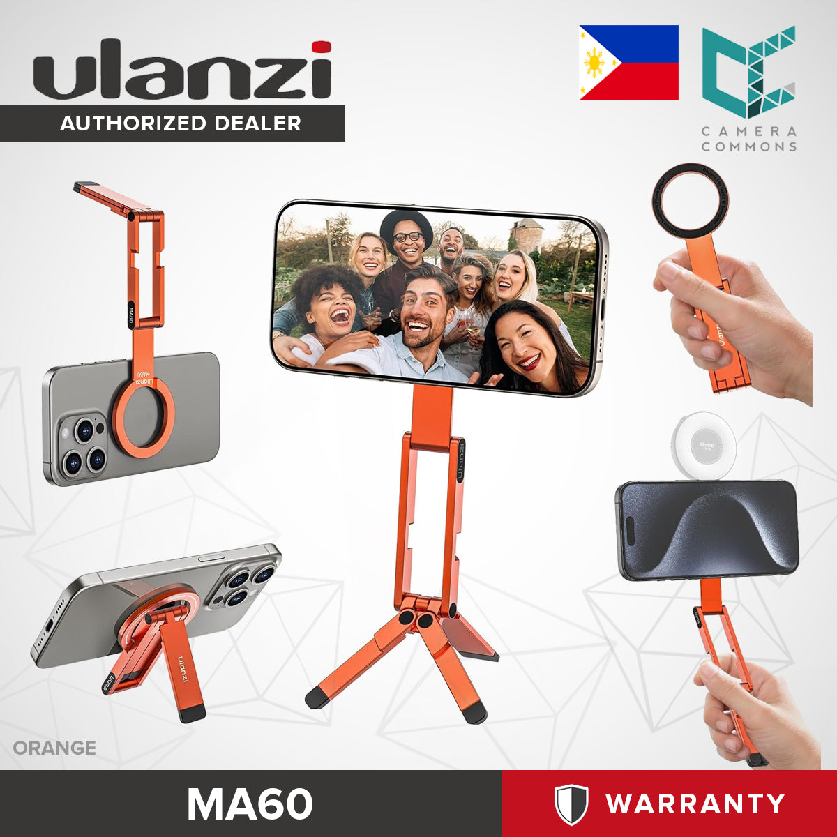Ulanzi MA60 Magnetic Phone Mini Tripod and Stand for Smartphone Aluminium Magnet Quick Mount