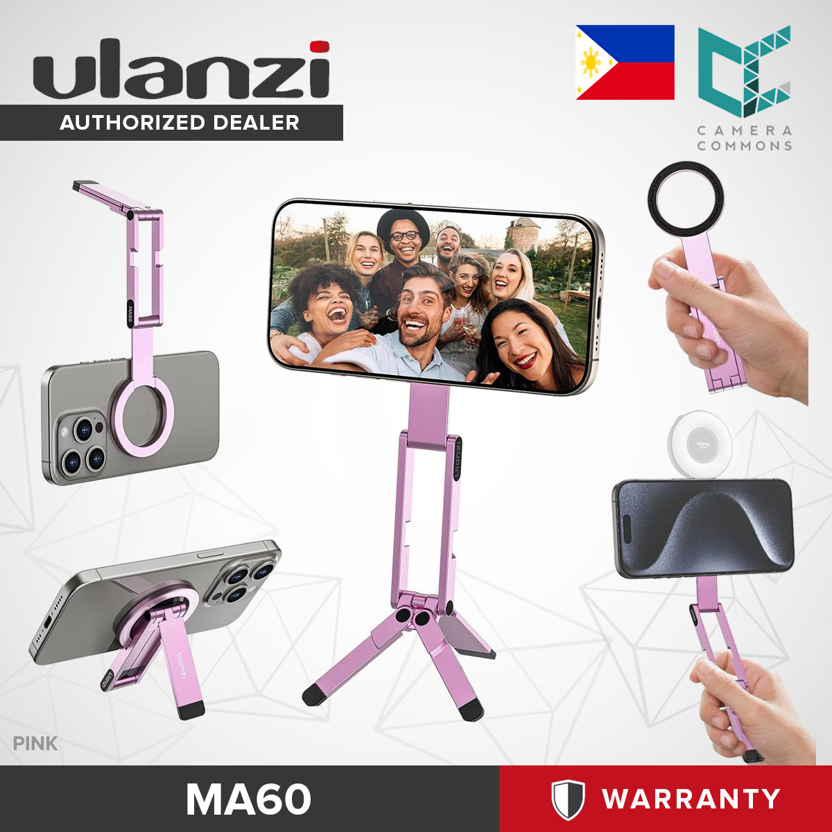 Ulanzi MA60 Magnetic Phone Mini Tripod and Stand for Smartphone Aluminium Magnet Quick Mount