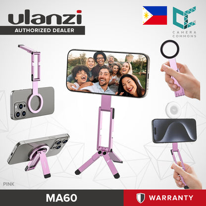 Ulanzi MA60 Magnetic Phone Mini Tripod and Stand for Smartphone Aluminium Magnet Quick Mount