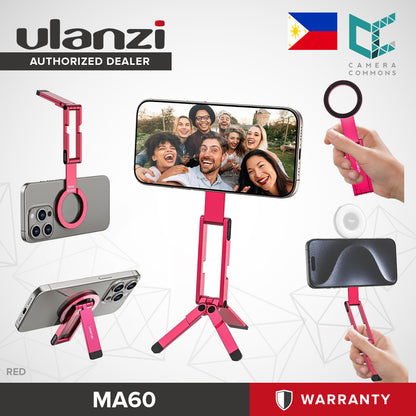Ulanzi MA60 Magnetic Phone Mini Tripod and Stand for Smartphone Aluminium Magnet Quick Mount