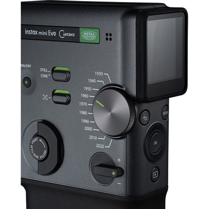 FUJIFILM Instax Mini Evo Cinema Instant Camera 5MP Hybrid Video Built-In Flash Continuous LED Light