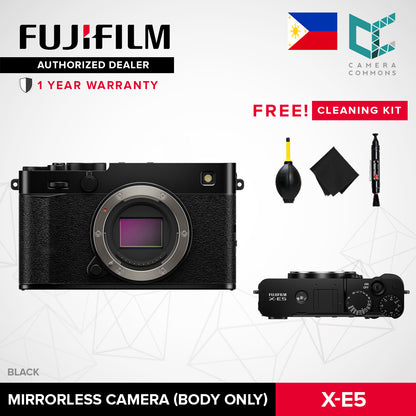 FUJIFILM X-E5 Mirrorless Camera 40.2MP APS-C X-Trans CMOS 5 HR Sensor 6.2K 30p 5-Stop IBIS