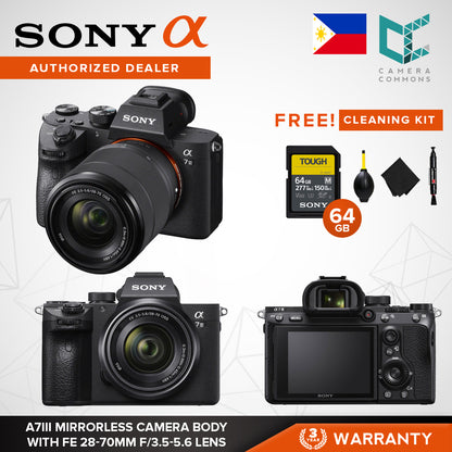 Sony A7III Alpha Kit Compact Full-Frame Mirrorless Camera A73 Body with FE 28-70mm f/3.5-5.6 Lens