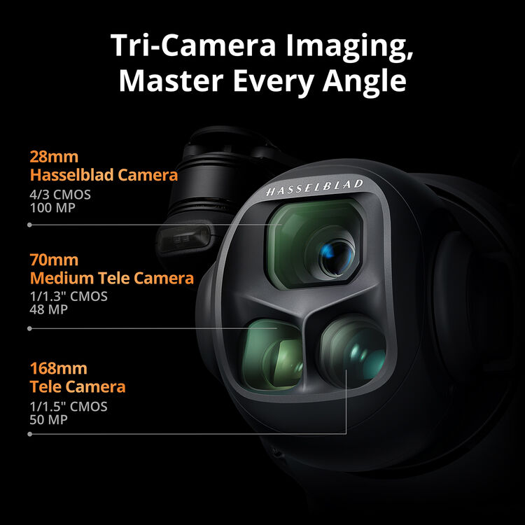 DJI Mavic 4 Pro Drone with 512GB Creator Combo 3-Axis 360° Infinity Gimbal Hasselblad Wide Lens