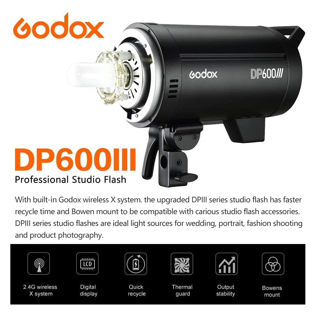Godox DP600III Flash Head 600Ws with 150W Modeling Light Studio Equipment