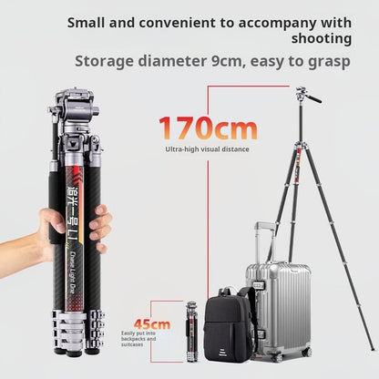 Miliboo ChaseLight L1 Professional Carbon Fiber Video Tripod with Fluid Head