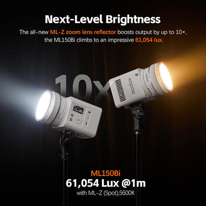 Godox ML150 Bi-Color LED Video Light 2800-6500K CCT Studio Lighting Equipment ML150Bi