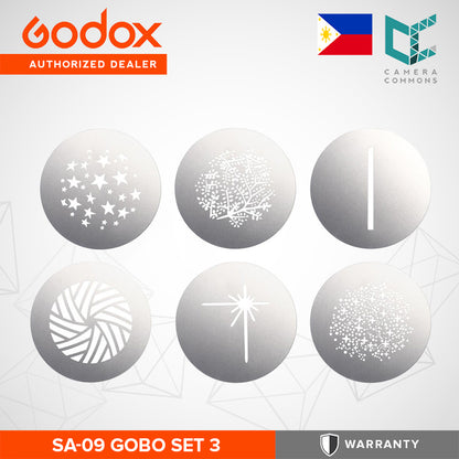 Godox SA-09 Gobo Set Creative Effect for SA Studio Light Projection Attachment & Lighting Effects