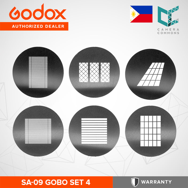 Godox SA-09 Gobo Set Creative Effect for SA Studio Light Projection Attachment & Lighting Effects