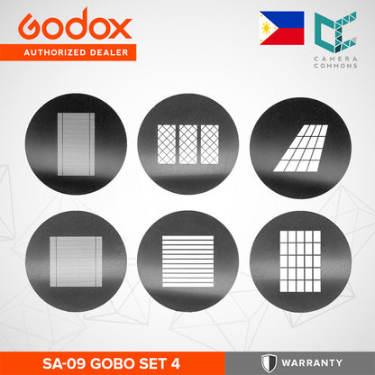 Godox SA-09 Gobo Set Creative Effect for SA Studio Light Projection Attachment & Lighting Effects