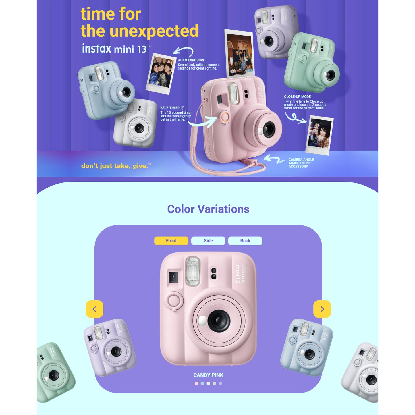FUJIFILM Instax Mini 13 Instant Camera Fun Kit Package Set Exclusive Limited Edition