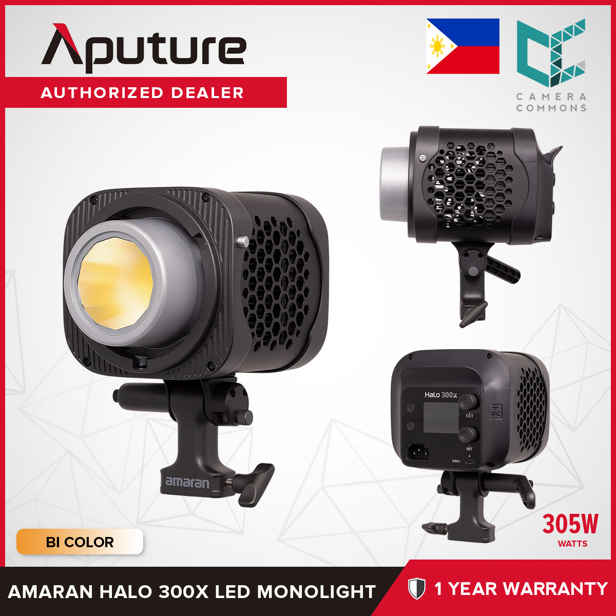 Aputure Amaran Halo 60x 100x 200x 300x 600x Bi-Color LED Monolight 2700-6500K CCT CRI 96