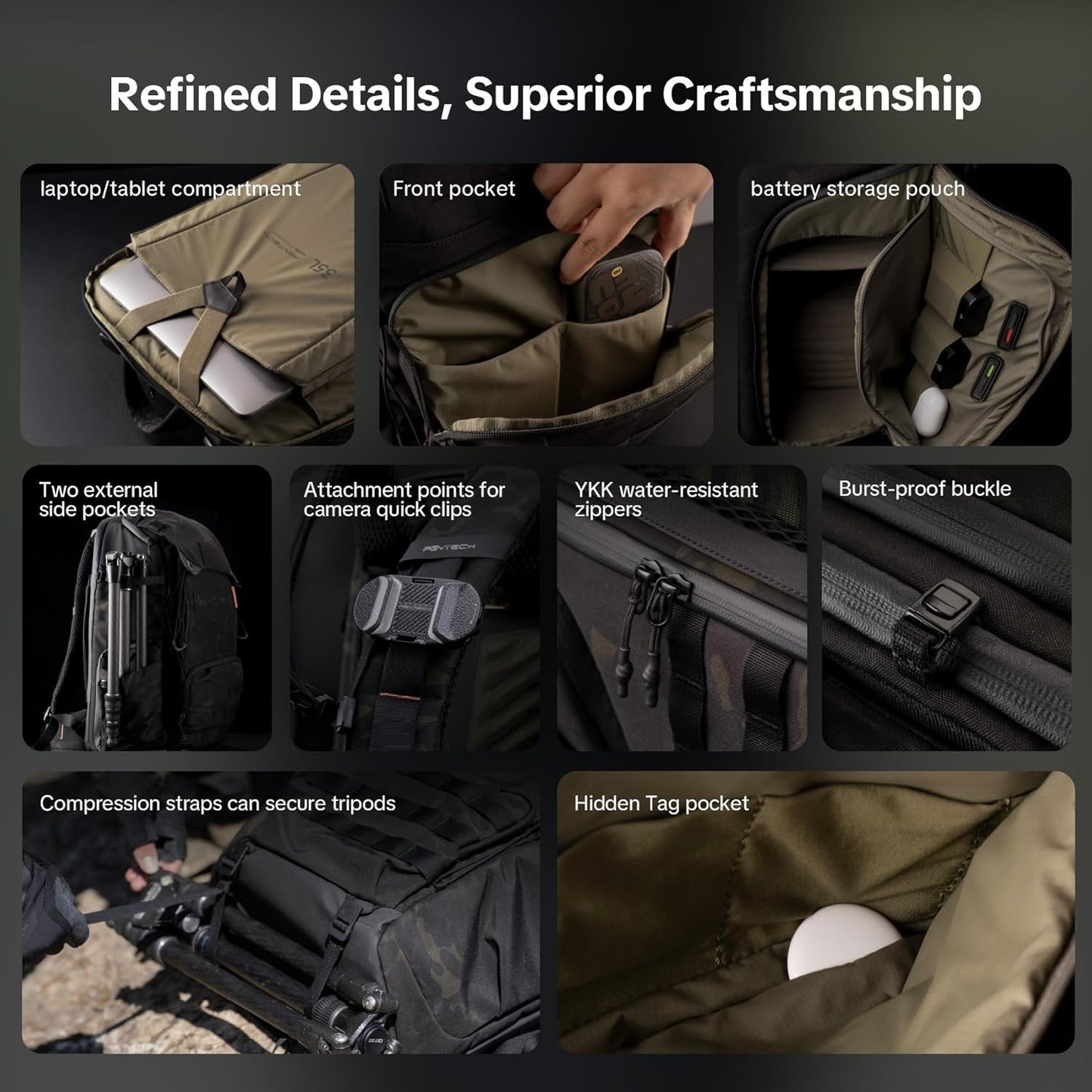 PGYTECH OneMo Tactical Camera Drone Backpack 25L 35L Bag