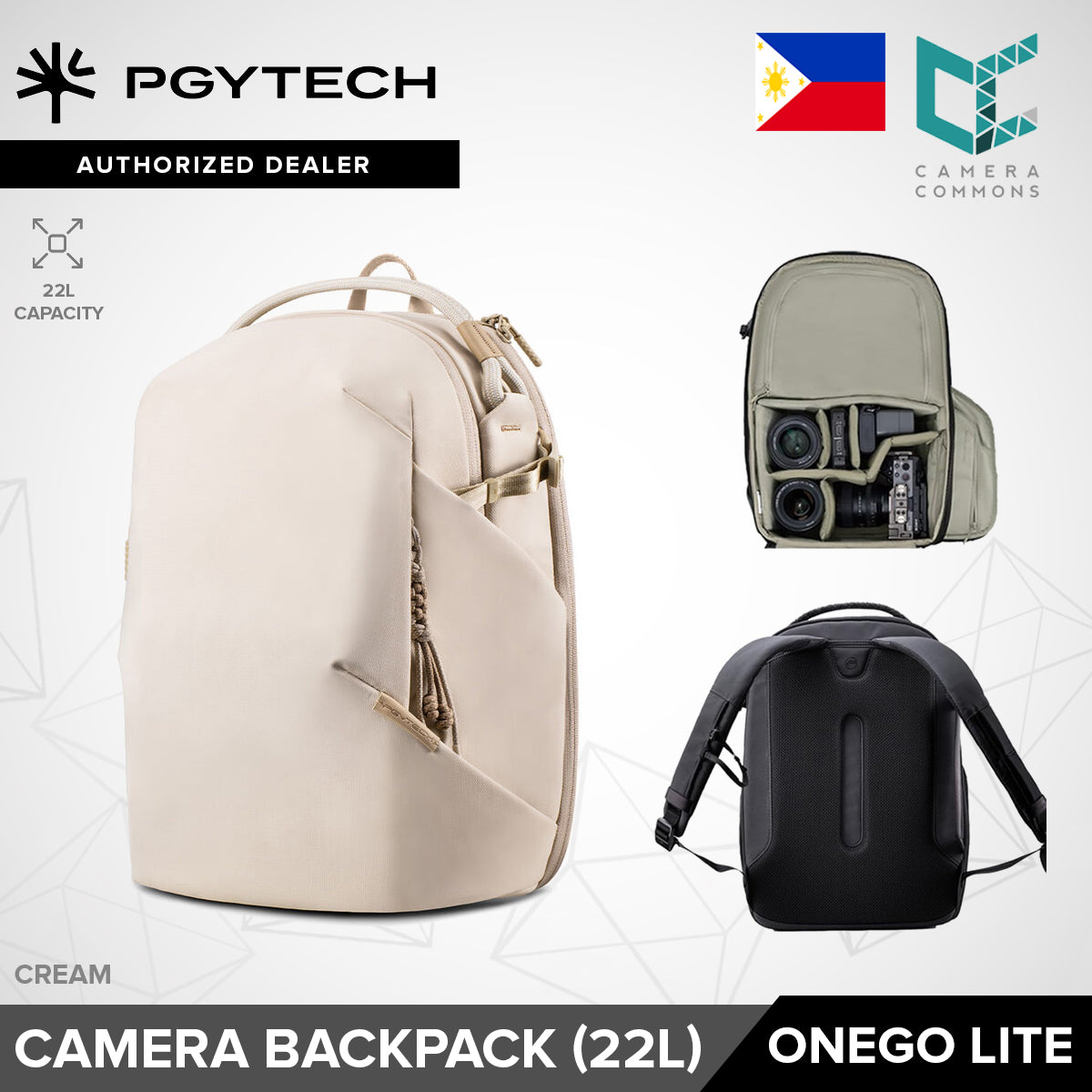 PGYTECH OneGo Lite Camera Backpack 16L / 22L DSLR Mirrorless