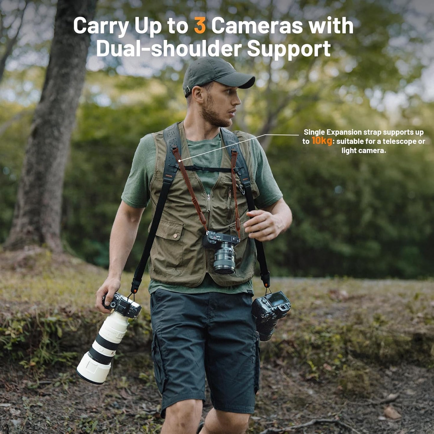 PGYTECH Camera Strap Master Photography Accessories Triple-Cushioned Leather Suede Lining