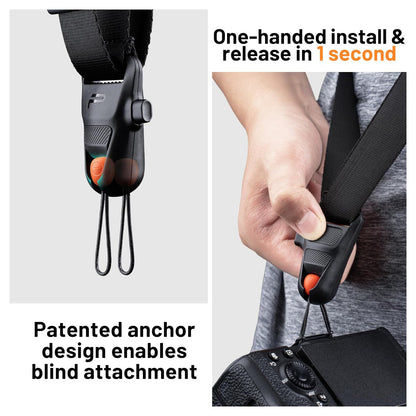 PGYTECH Camera Strap Master Photography Accessories Triple-Cushioned Leather Suede Lining