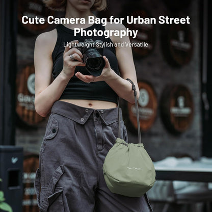 PGYTECH OneGo Drawstring Camera Sling Bag Small Pouch (Forest/Ivory)