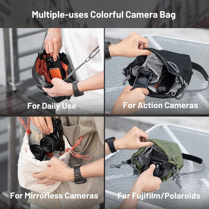 PGYTECH OneGo Drawstring Camera Sling Bag Small Pouch (Forest/Ivory)