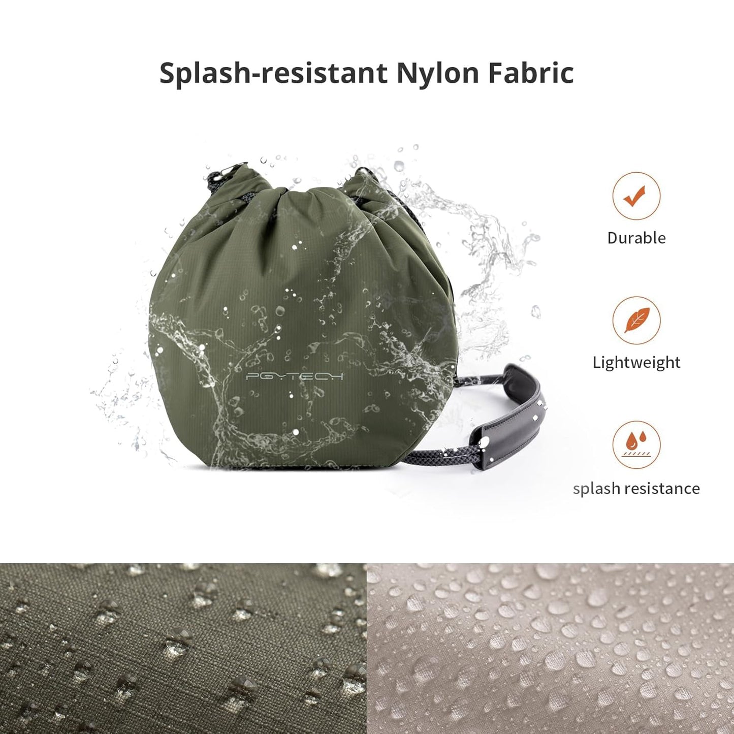 PGYTECH OneGo Drawstring Camera Sling Bag Small Pouch (Forest/Ivory)