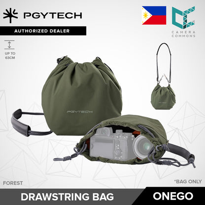 PGYTECH OneGo Drawstring Camera Sling Bag Small Pouch (Forest/Ivory)