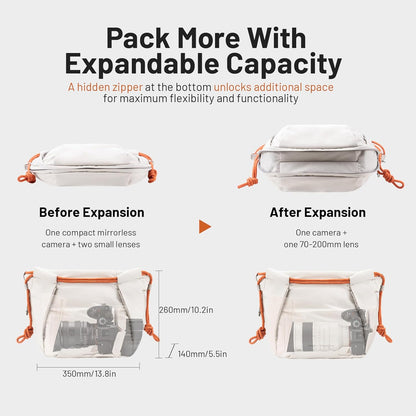 PGYTECH OneGo Rope Strap Camera Sling Bag Expandable Design with Padded Dividers