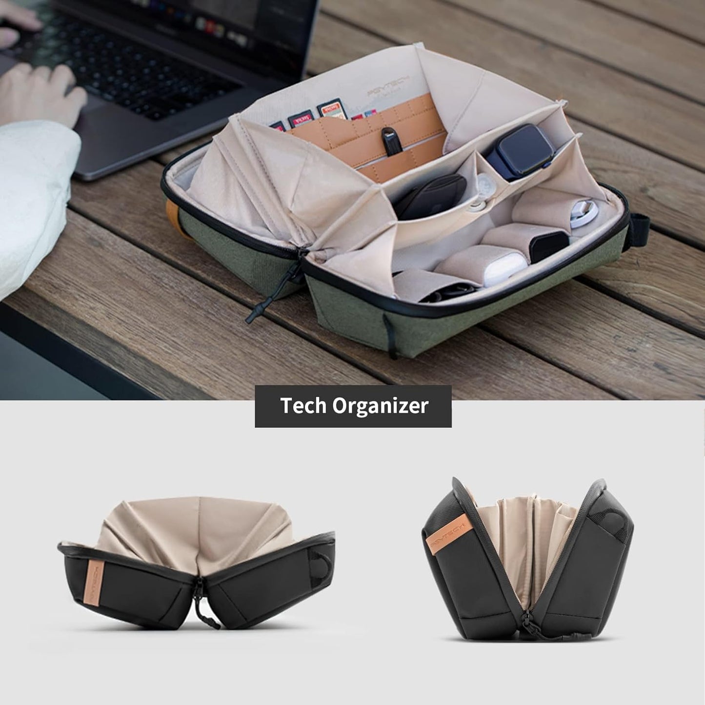 PGYTECH Tech Smart Organizer Portable Pouch for Camera Accessories Clamshell Opening
