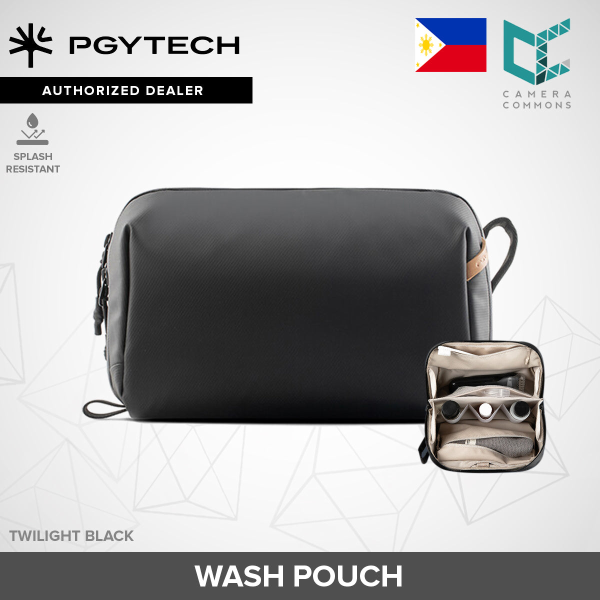 PGYTECH Wash Pouch Organizer Splash-Resistant Fabric for Action Camera Accessories
