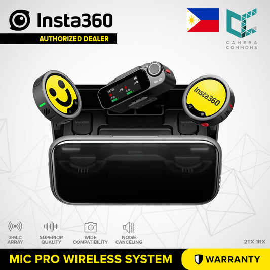 Insta360 Mic Pro Wireless Microphone Audio System (2.4 GHz) Direct Pairing