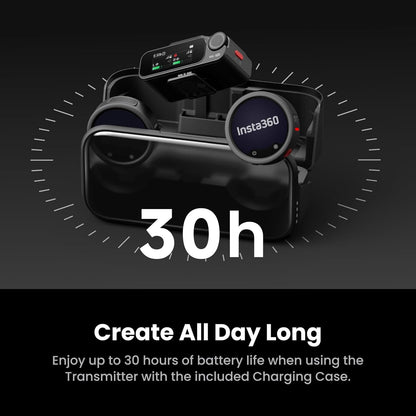Insta360 Mic Pro Wireless Microphone Audio System (2.4 GHz) Direct Pairing