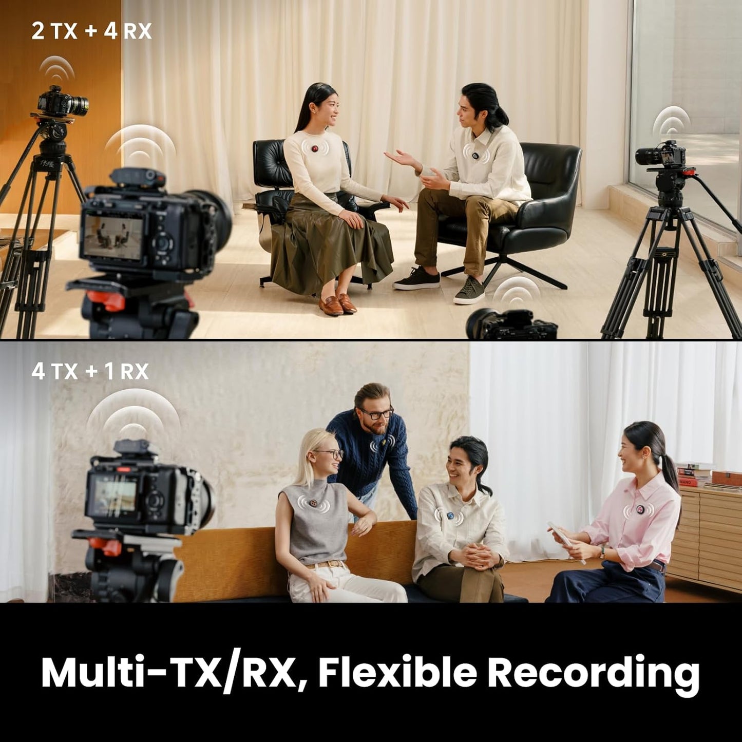 Insta360 Mic Pro Wireless Microphone Audio System (2.4 GHz) Direct Pairing