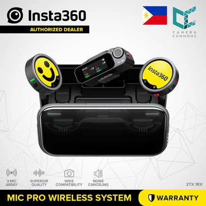Insta360 Mic Pro Wireless Microphone Audio System (2.4 GHz) Direct Pairing