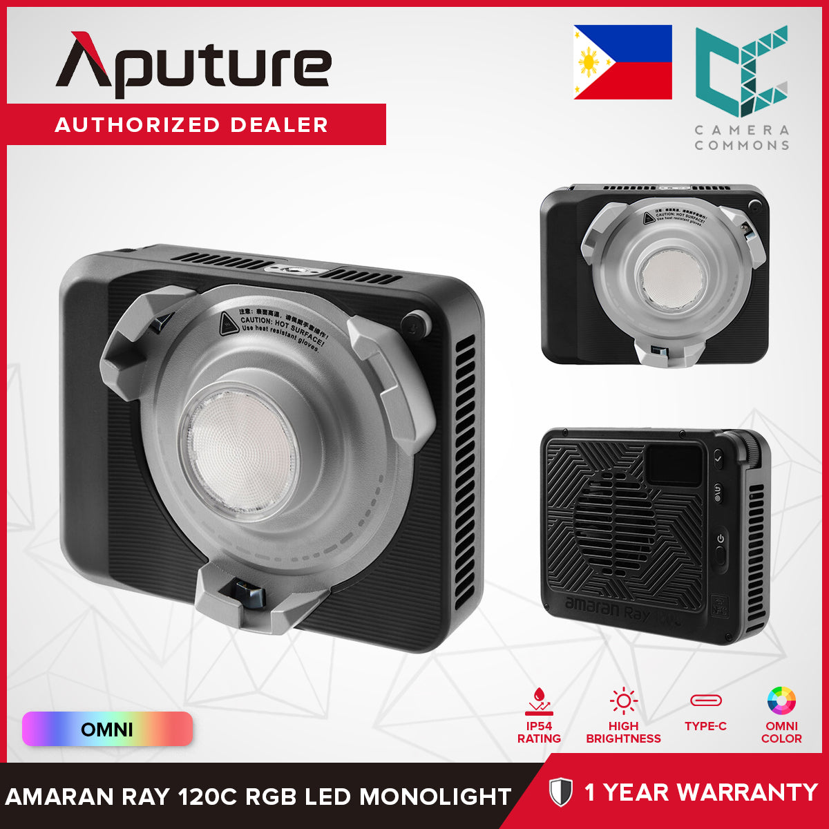 Aputure Amaran Ray RGB LED Monolight (60c / 120c / 360c / 660c) Studio Lighting Equipment