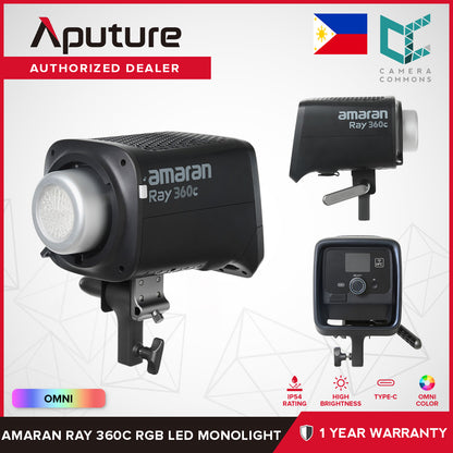 Aputure Amaran Ray RGB LED Monolight (60c / 120c / 360c / 660c) Studio Lighting Equipment