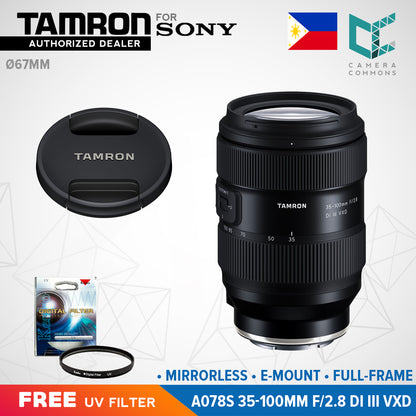 Tamron 35-100mm f/2.8 Di III VXD Lens for Sony E-Mount Mirrorless Cameras (A078S)