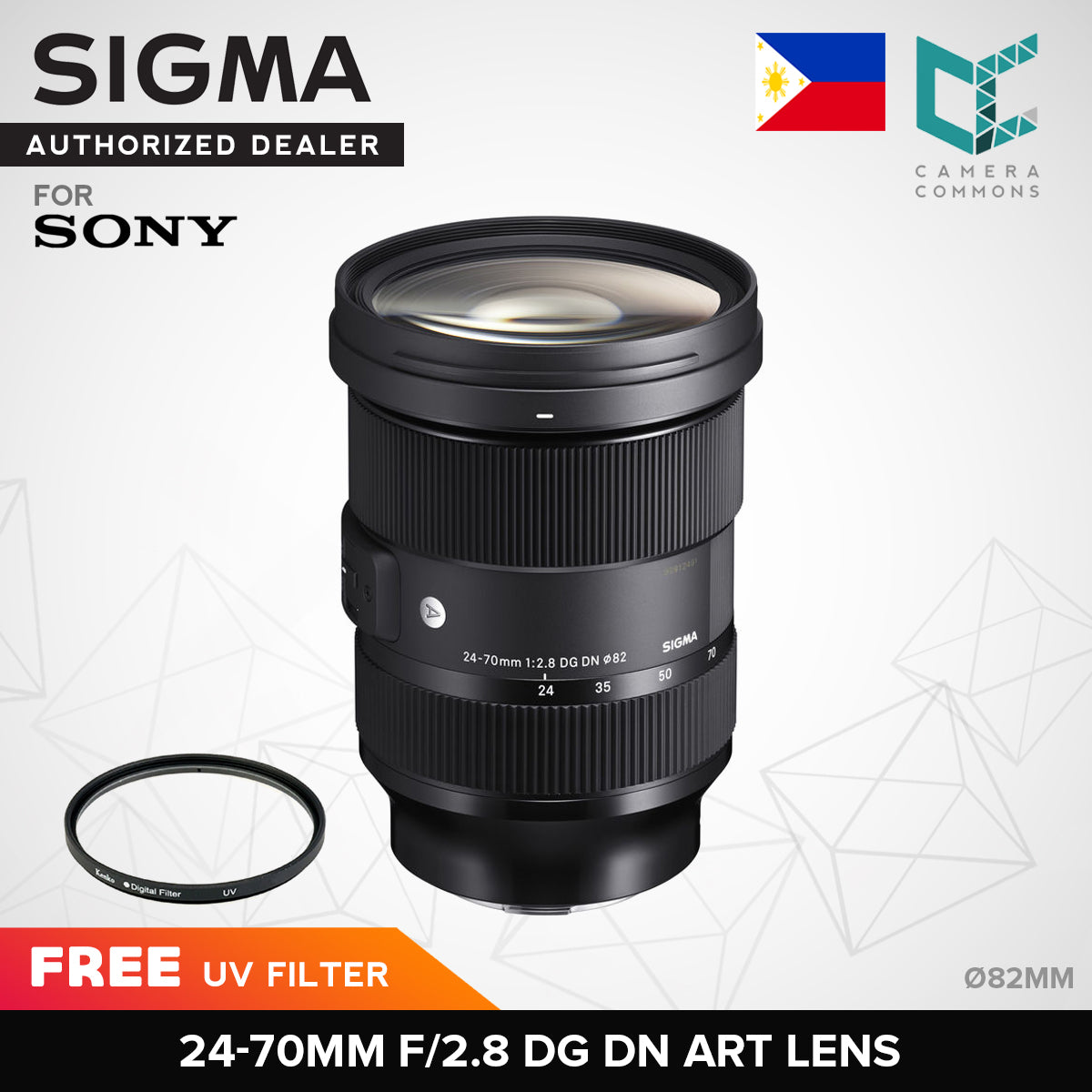 Sigma 24-70mm f2.8 DG DN Art Lens for Sony E Mirrorless Cameras Full Frame