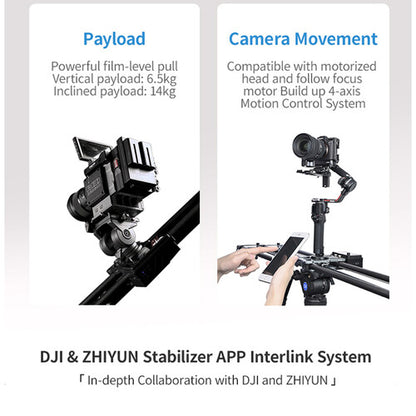 YC Onion Hot Dog Bun Motorized Slider for Camera and Gimbal Accessories (47")
