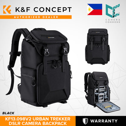 K&F Concept KF13.098 Urban Trekker Hard Shell Camera Backpack Photography Storage Bag with Divider