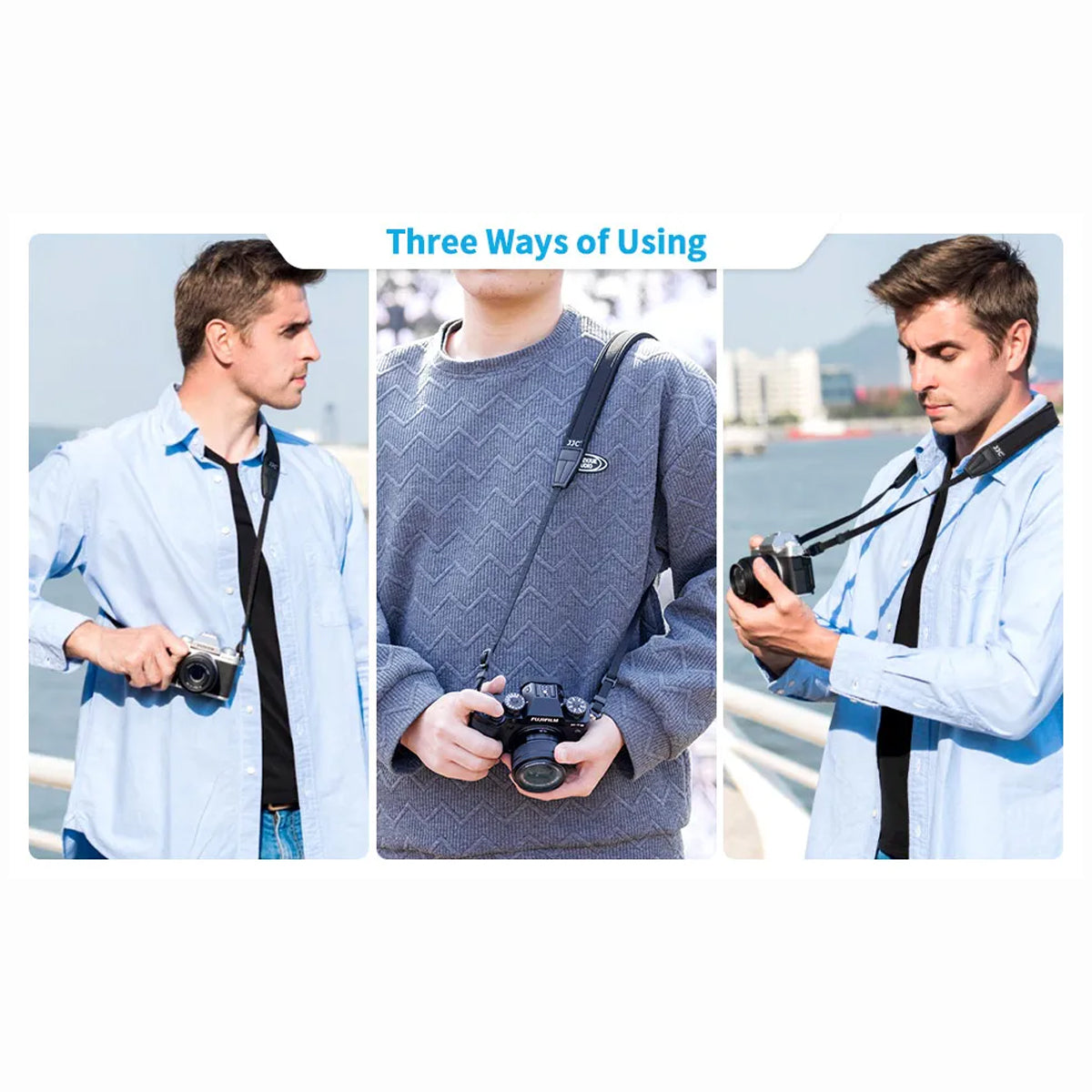 JJC NS-M1BKII Professional Neck Strap Adjustable Neoprene for DSLR Mirrorless Camera Accessories
