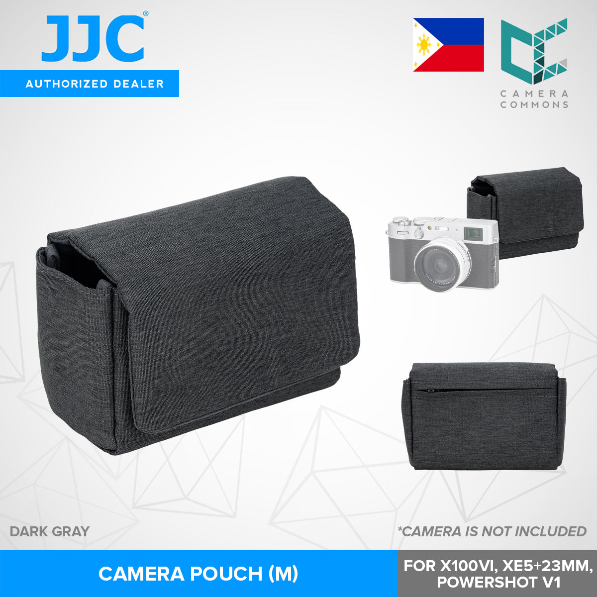 JJC Medium Camera Pouch X100VI / XE5 / Powershot V1 Compact Digital Mirrorless Cameras Accessories