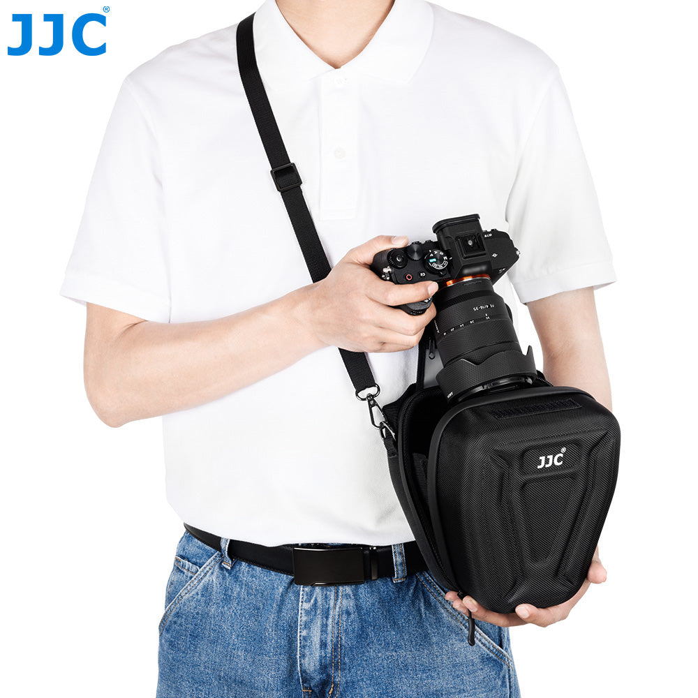 JJC HSCC-1 Hard-Shell Camera Case with Strap for Mirrorless or Compact DSLR Cameras Bag Accessories