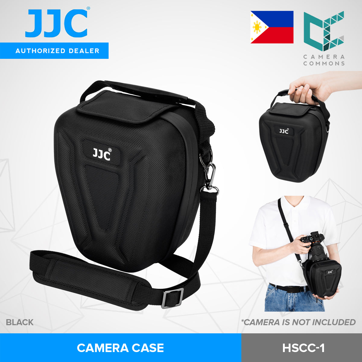 JJC HSCC-1 Hard-Shell Camera Case with Strap for Mirrorless or Compact DSLR Cameras Bag Accessories