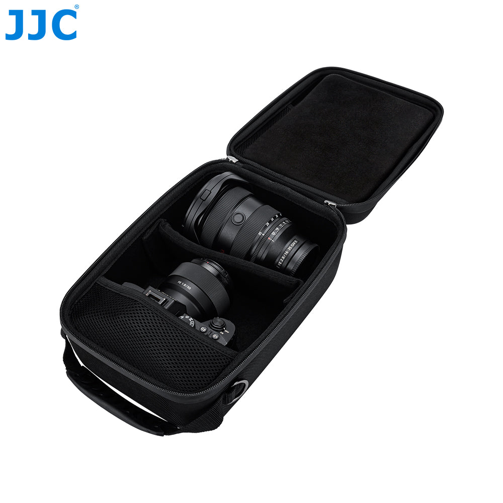 JJC HSCC-2 Hard-Shell Camera Case with Strap for Mirrorless or DSLR Cameras Bag Accessories