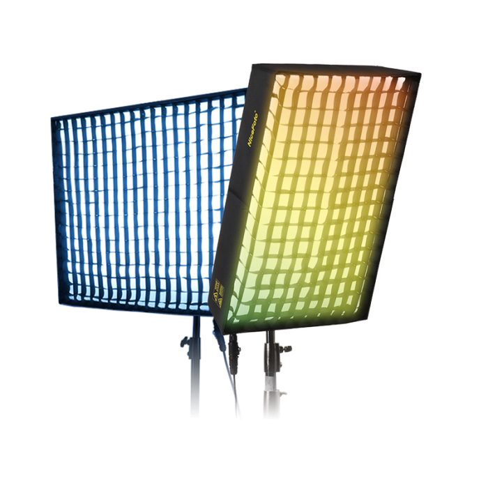 NICEFOTO Collapsible Roll Flex Rectangular Light with Softbox Grid Portable Studio Equipment